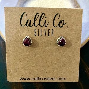 Calli Co. Purple Sterling Silver Studs